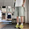 Calça de Linho Masculina de Cinco Pontos Estilo Verão 2026, Calça Casual de Tencel com Painéis Finos, Solta, de Corte Reto