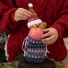 Decoraciones Navideñas Zichen Nueva Bolsa de Manzana Tejida Bolsa de Manzana para Personas Mayores Bolsa de Regalo Navideño Bolsa de Regalo de Muñeco de Nieve