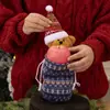 Decoraciones Navideñas Haobei Nueva Bolsa de Manzana Tejida Bolsa de Manzana para Personas Mayores Bolsa de Regalo Navideño Bolsa de Regalo de Muñeco de Nieve
