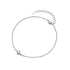 Pulseira de Prata Esterlina S925 com Ouro 18K para Mulheres, Simples e Clássica, uma Peça Essencial com Diamante Único, Super Versátil, Joia Empilhável Estilosa no Estilo Ins