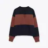Ropa de punto de polo a rayas de manga larga popular europea y americana de Aliexpress Transfronteriza