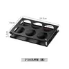 Portavasos octagonal de acero inoxidable con recubrimiento negro, estante comercial para vasos de cerveza, estante para vinos, almacenamiento y exhibición para vasos de bar