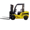 Nova empilhadeira de quatro rodas de 3 toneladas, empilhadeira diesel montada em carro, torre elevada, garfo estendido, modelos de exportação