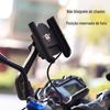 Suporte para celular de liga de alumínio para motocicleta, direto da fábrica, carregamento rápido 12-24v, moldura de fixação para navegação no espelho retrovisor, carregamento