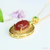 Colgante de Cristal Natural Ai Yu Cristal de Fresa Tendencia Nacional Collar Artículo Caliente de Transmisión en Vivo de Tiktok Kuaishou Venta al por Mayor S5021306