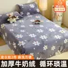 Lençol de Cama de Lã de Leite Espessa de Inverno Peça Única 2026 Novo Estilo Dormitório Solteiro 1.5m Cobertor de Lã Coral Francesa Capa de Edredom