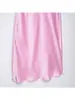 Ropa para Mujer Marca Z Estilo Europeo y Americano Aliexpress Lazo Vestido Transfronterizo Satén de Seda Moda Tirantes Finos Midi Más Vendido Rosa Za