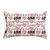 Fundas de Almohada Personalizadas para el Día de San Valentín Transfronterizas, Decoración de Atmósfera Festiva, Fundas de Cojín para Sofá del Hogar, Fundas de Cojín en Forma de Corazón para Dormitorio