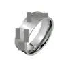 Anillo Popular Transfronterizo de Acero de Titanio con Cruz de Biblia para Hombres, Anillo de Moda para Pareja con Grabado de Biblia, Joyería de Mano Europea y Americana