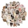 59 Adesivos de Gato, Pacote Popular de Emoticons de Gato Celebridade da Internet, Adesivos para Diário Graffiti, Adesivos Decorativos Fofos e Peculiares Atacado