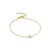 Collar de trébol de cuatro hojas con circón simple estilo europeo y americano transfronterizo para mujer, temperamento de lujo ligero, sentido de alta gama, diseño de nicho, venta al por mayor de collares
