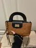 Bolso Bandolera Cubo de Moda Retro para Mujer 2025 Nuevo Versátil Bolso de Cadena Acolchado Bolso Tote Pequeño Retro Escarchado de Contraste
