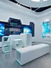 Estilo Alienígena Tecnologia Modelo Produto Suporte de Exibição Mesa de Exibição Salão de Exposições Criativo Luminoso Multicamada Redondo Armário de Ilha Central Suporte de Exibição