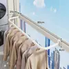 Tendedero de balcón, perchero para ropa junto a la ventana, barra pequeña para colgar ropa en interiores, tendedero doméstico para colgar ropa