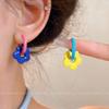 Pendientes Azules de Verano para Mujer, Diseño de Nicho de Lujo Ligero, Pendientes de Gama Alta, Nuevos Accesorios Versátiles para Orejas 2025