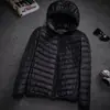 Nova Jaqueta de Algodão Leve com Enchimento de Algodão com Capuz Masculina Curta Slim-fit Fina Casual Jaqueta Plus Size Masculina Leve Solta