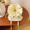 Scrunchie de Renda Branca para Mulheres, Elástico de Cabelo Retro Francês de Alta Qualidade, Corda de Cabelo Nova Moda 2025