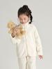 Conjunto de Ropa de Casa para Niñas Otoño e Invierno 2024 Cálido Relleno Más Terciopelo Espesado Conjunto de Ropa de Casa para Bebé