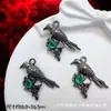 Estilo Oscuro Cuervo y Jaula Pájaro Rosa Europeo y Americano Colgante Colgante DIY Pulsera de Cuentas Collar Broche Accesorios