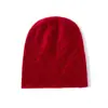 Cachemira 2026 Otoño/Invierno Nuevo Unisex Color Sólido Engrosado Cálido Moda Borde Enrollado Tejido Sombrero Casual