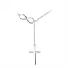 Popular Collar Cruz de Figura de Ocho Minimalista Estilo Europeo y Americano, Cadena de Clavícula de Moda para Mujeres