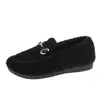 Otoño 2025 Nuevo Zapato Plano Slip-On de Punta Redonda Retro Casual Versátil Ligero Cómodo Mocasines para Mujer Venta al por Mayor