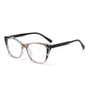 Nuevo Modelo 2505 Gafas con Montura Ojo de Gato, Filtro Luz Azul, Bisagras de Resorte, Lentes Transparentes, Montura de Gafas Simple Clásica, Se Pueden Adaptar con Lentes Graduados