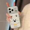 Adequado para capas de celular Apple 17 Pro Max, Apple 16 Plus e Apple 15; design de desenho animado, estilo criativo, cobertura total, com padrão de West Highland White Terrier
