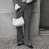 Calça de Terno Solta de Perna Larga Transfronteiriça Estilo Europeu e Americano Nova Primavera/Verão 2026 Elegante Clássica Reta de Cintura Alta