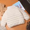Ropa de Algodón para Niños de Comercio Exterior Nuevo Estilo 2025 Ligera y Delgada Cuello Alto Color Caramelo Ropa Acolchada de Algodón Cálida para Bebé y Niños de Talla Pequeña y Mediana
