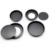 Fabricante Produce Sartén para Tarta de Frutas de Acero al Carbono Antiadherente Molde para Mini Pasteles de 3/4/ 5 Pulgadas Crisantemo Base Extraíble Molde para Pay Molde para Tartaletas de Huevo