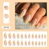 Arte de uñas de flor retro degradado amarillo desnudo cabeza redonda almendra europea y americana armadura suave y linda chica simple elegante arte de uñas al por mayor