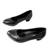 2025 Nuevo Estilo Otoño Cómodos de Boca Baja Slip-On Puntiagudos Tacón Grueso Para Exterior Elegantes Versátiles Zapatos de Trabajo con Falda