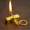 Douyin Kuaishou Barra de Oro Cerilla Pequeña Todo Metal Llavero Multifuncional Cerilla de Mil Veces Encendedor de Queroseno Venta al por Mayor