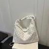 2026 Verão Nova Moda Cor Blocada Estampa de Bolinhas Renda Simples Grande Capacidade Versátil Bolsa de Ombro Tote Transfronteiriça