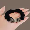 Moda Quadrado Brilho Diamante Círculo Intestinal Pequeno Alto Valor de Beleza Rabo de Cavalo de Menina Corda de Cabeça Elegante Ins Versátil Bola Corda de Cabelo
