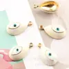 Colgante de aleación multicolor KC Gold con ojo de diablo de goteo de aceite y gota de agua, personalizado, con ojo de color a juego, accesorios de joyería