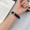 Pulseira Compatível com Huawei Band 11 Pro, pulseira brilhante com bolinhas pequenas estilo coreano para 10/9/8 NFC, pulseira feminina