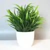 Venda Quente Transfronteiriça Planta de Simulação Planta Falsa Planta Verde Decoração Interna e Externa Plástico Vasado Eucalipto Pequena Planta em Vaso