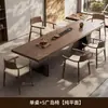 Nova Mesa de Chá de Ardósia com Textura de Madeira Sólida Estilo Chinês, Mesa de Chá de Casa de Alto Padrão, Mesa de Chá Grande para Sala de Estar, Escritório, Recepção