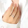 Novo Anel Francês Retrô Simples Ins Design de Nicho Vazado Dupla Abertura Atacado de Fábrica Joias de Aço Titânio