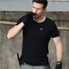 Camiseta Táctica para Hombre, Camiseta de Manga Corta Elástica Estilo Militar con Cuello Redondo para Exteriores, Adecuada para Viajes Diarios y Entrenamiento, Corte Ajustado, Ligera para el Verano