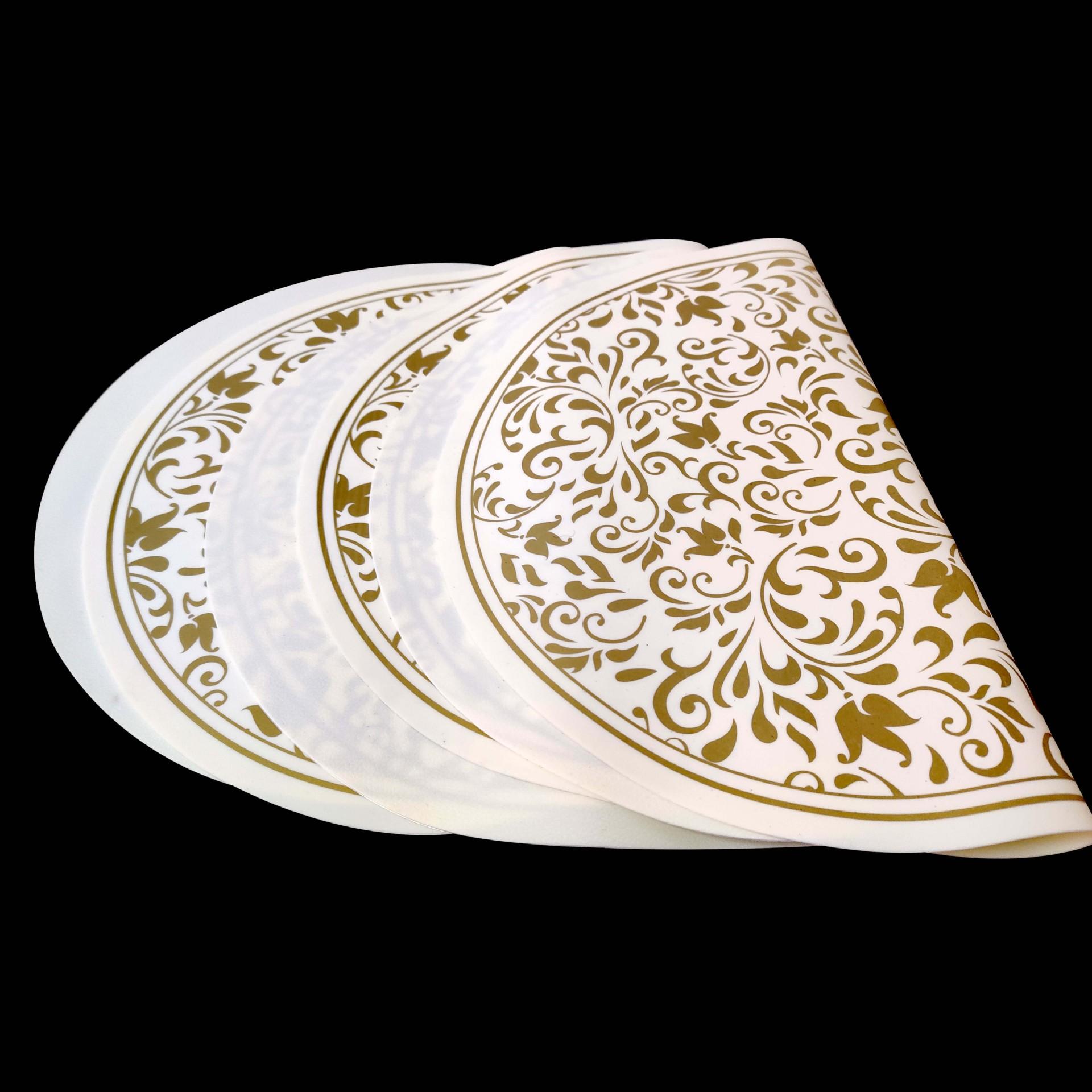 椭圆金色餐垫 (1)