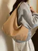 Bolsa de Lona Ligera Sencilla para Mujer 2026 Nuevo Otoño Estilo Coreano Bolsa Tote de Gran Capacidad Bolso Cruzado Versátil Casual