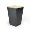 Tampa de café em formato de T de bambu caixa de lata de embalagem de metal para chá e doces estilo europeu e americano tampa de bambu conjunto de três peças para armazenamento na cozinha