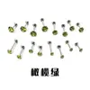 Rosca interna lip nail aço inoxidável super flash 4 garras zircônia 5A dente interno lip nail clipe de cartilagem da orelha joias para perfuração fabricantes