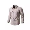 Camisa de Manga Larga de Algodón Puro para Hombre Ropa de Trabajo Camisa de Algodón Puro Camisa de Algodón Puro Holgada para Hombre Top Casual para Exteriores
