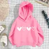 Sudadera con Capucha para Niña 2026 Nueva Estampado de Leopardo Corazón Macarrón Primavera y Otoño