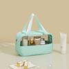 Bolsa Cosmética Transparente de PVC Espessado Emendado Bolsa de Higiene de Viagem Multifuncional Bolsa de Armazenamento Cosmético para Banho
