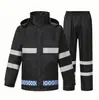 Conjunto de Impermeable Reflectante y Pantalones de Lluvia Tráfico Duty Motocicleta Eléctrica Unidad Empresarial Impermeable Dividido Cuerpo Completo A Prueba de Tormentas